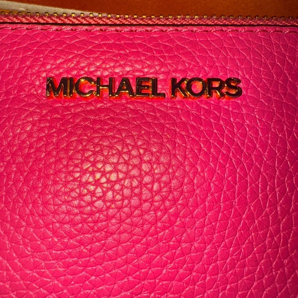 Michael Kors Pink Leather Women's Wristlet - Picture 2 of 7